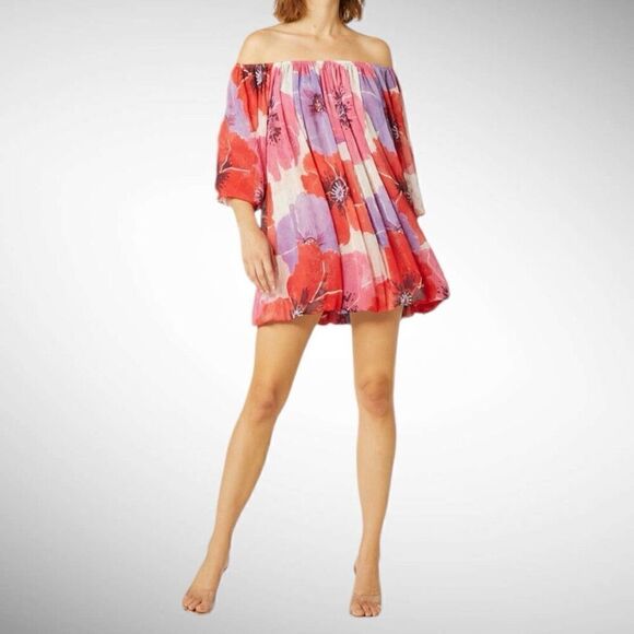 Misa Los Angeles Devon Floral Off the Shoulder Dress Size XS - Picture 8 of 9